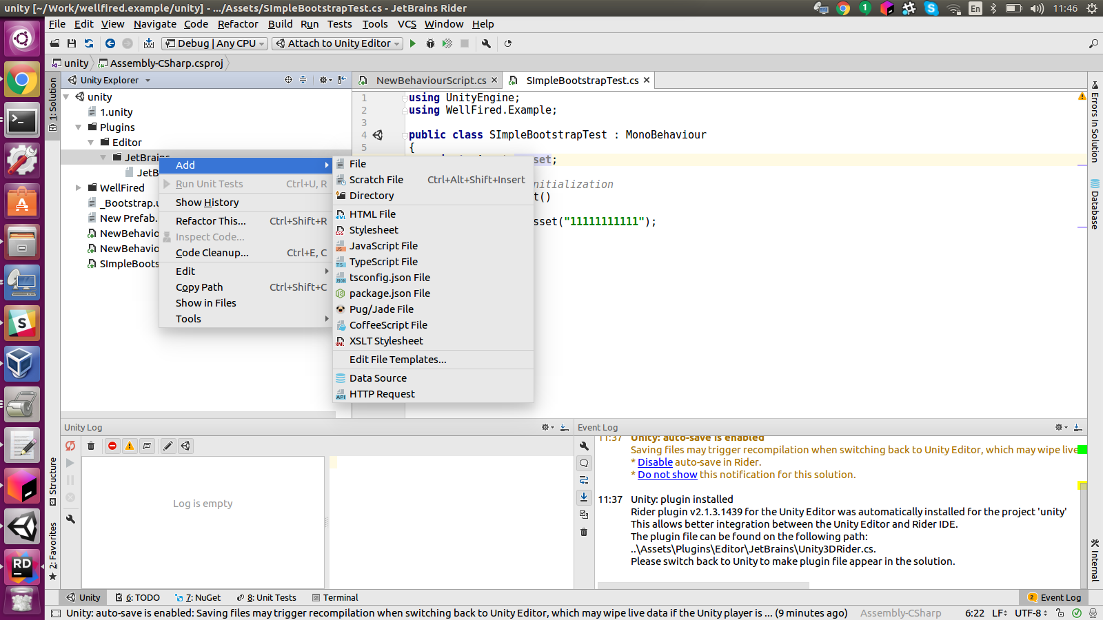 Unity Explorer - csharp script file templates is not available (in the ...