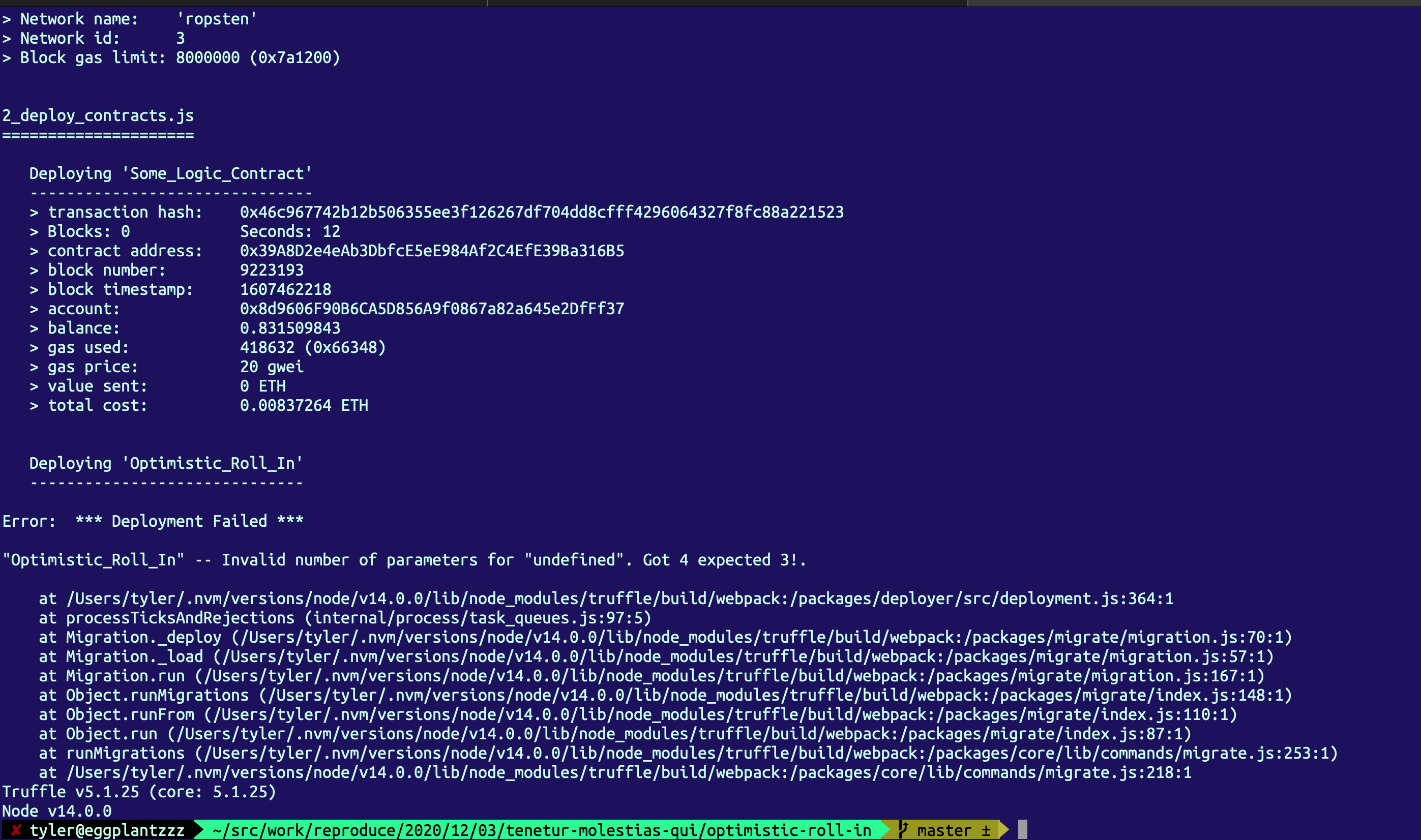 Truffle source code spills onto console when migration deploys contract ...