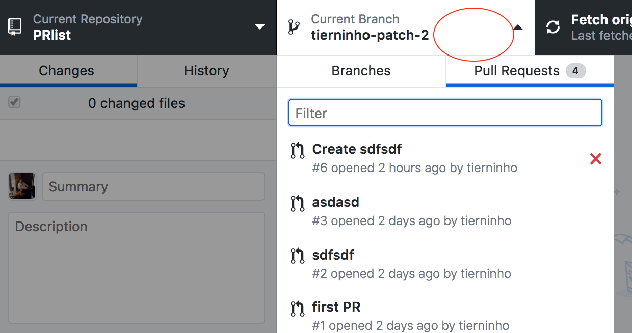 Pull Request badge does not persist when opening an existing repo ...