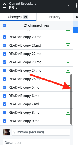 Scroll bar is too small to use effectively when many files are present ...