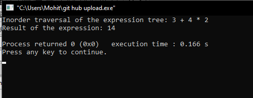 output · Issue #1 · DikshaMeena03/expt-60-binary-expression-tree · GitHub