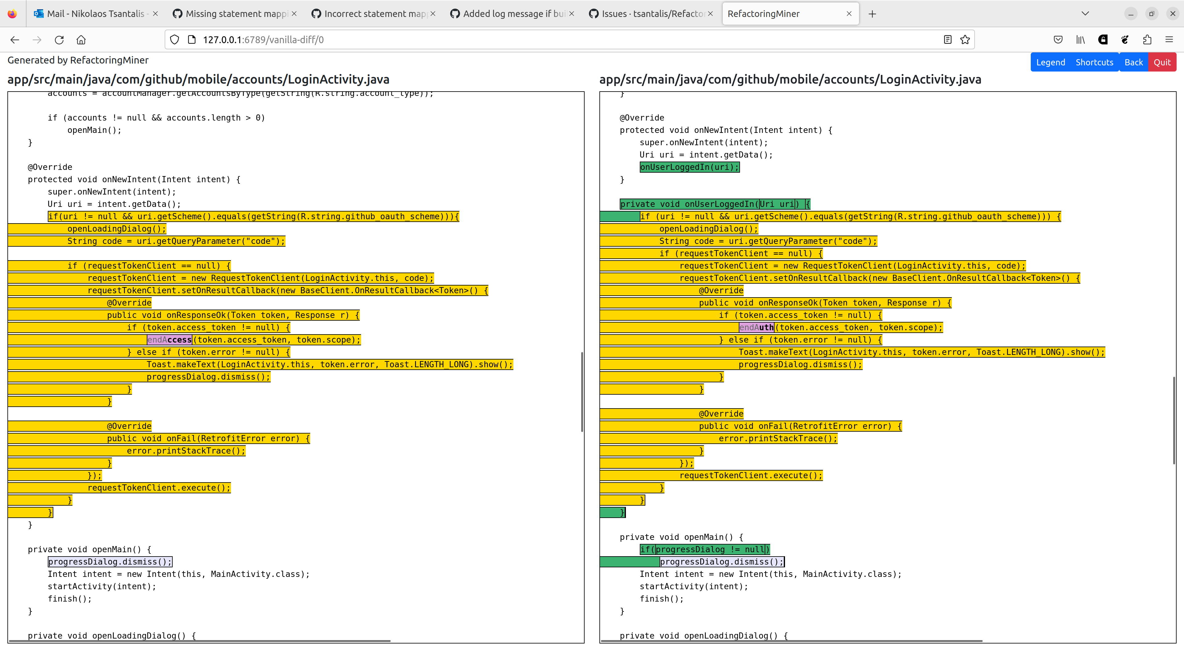 Incorrect statement mappings + Missed statement mappings which contains ...