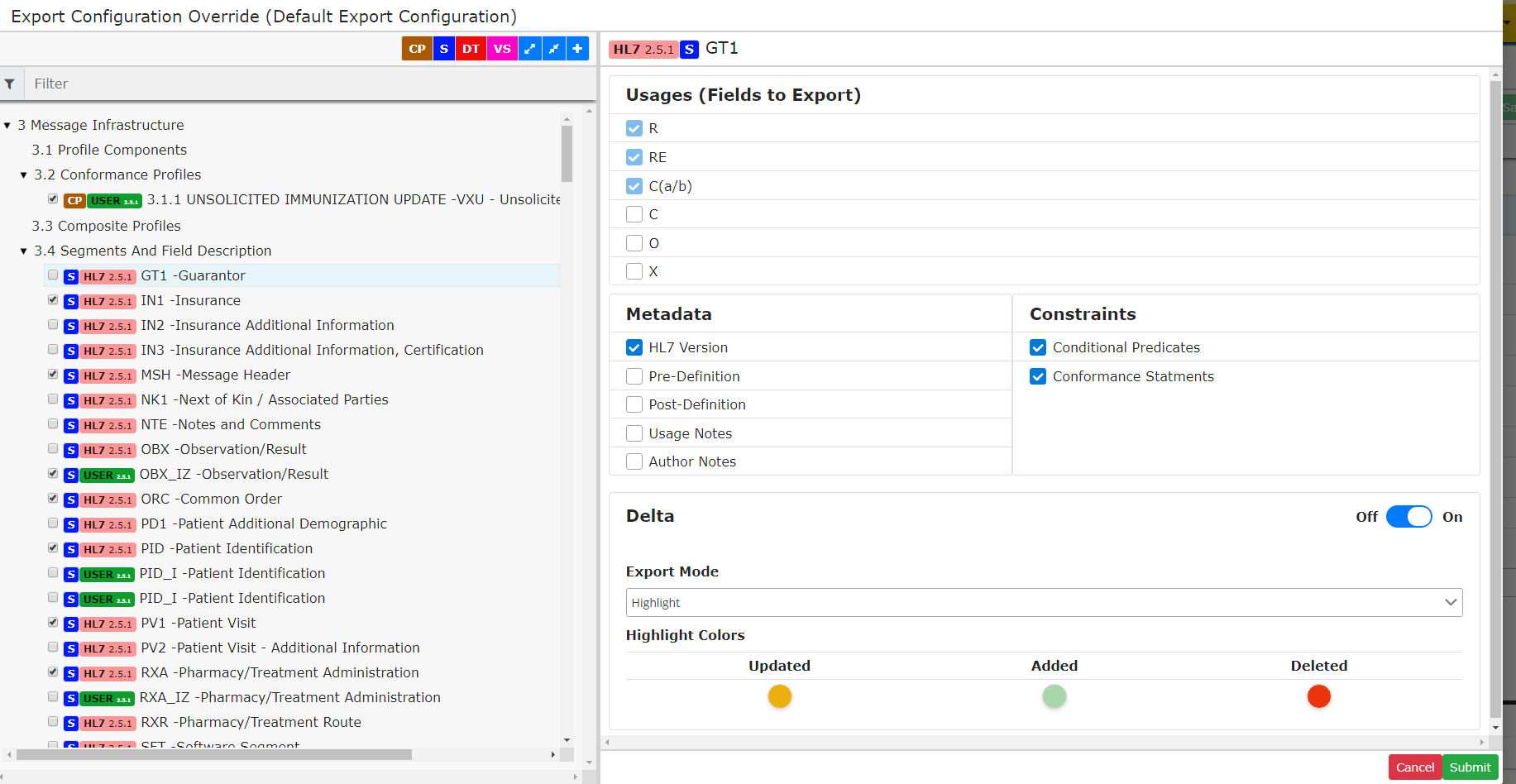 Export - Delta · Issue #788 · usnistgov/hl7-igamt · GitHub