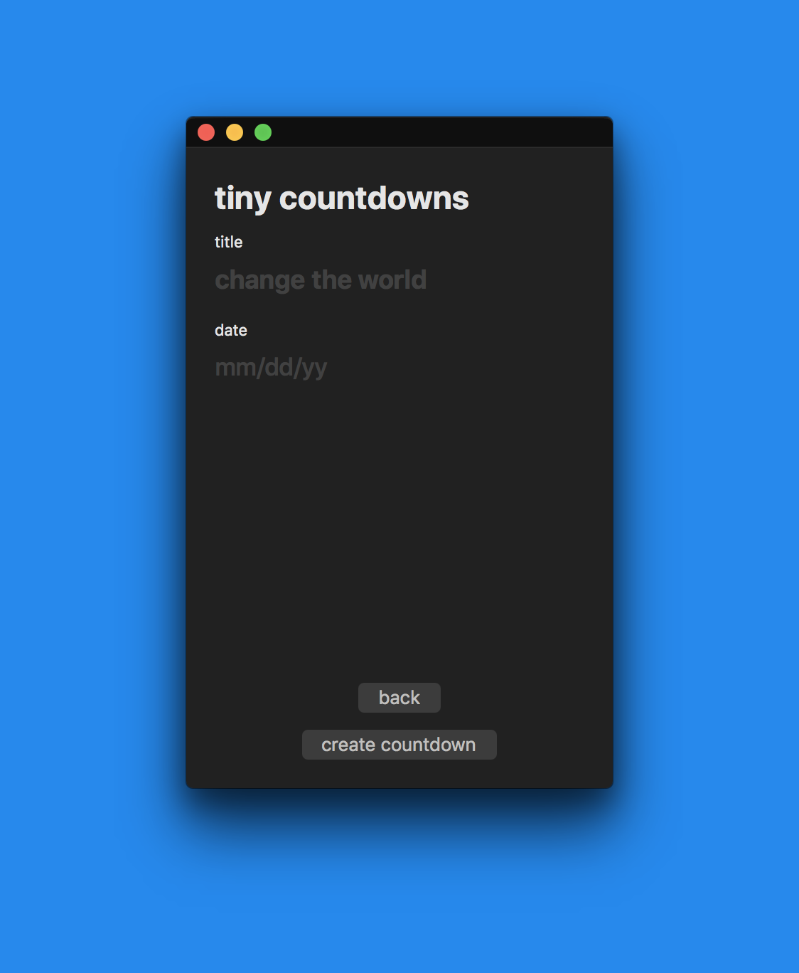 GitHub - ggarnhart/tiny-countdowns: A small mac app that counts down to ...