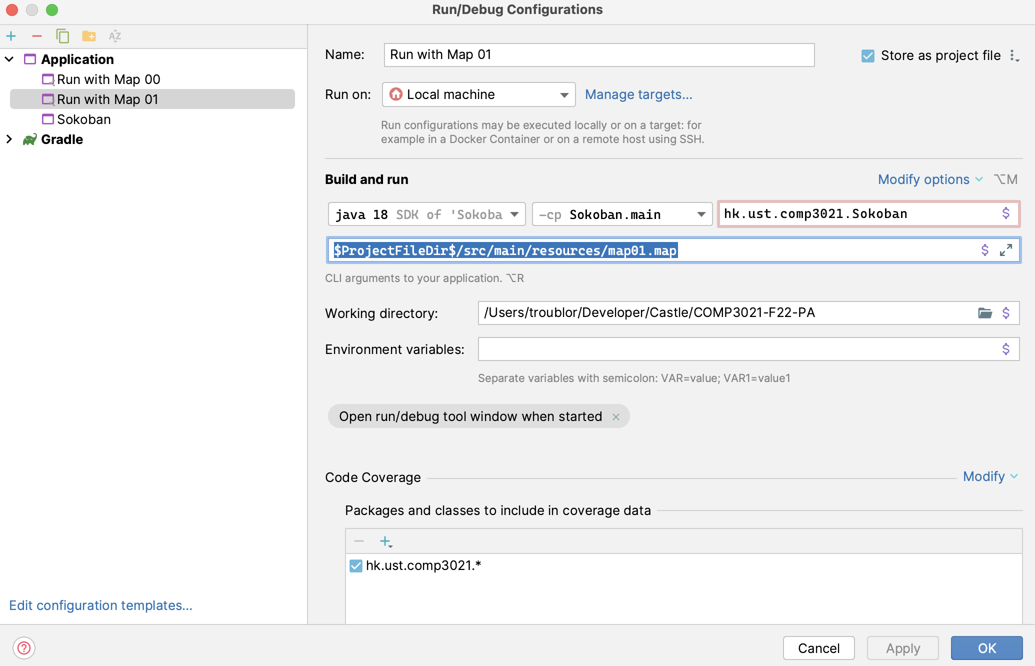 Cannot run the map · CastleLab COMP3021-F22-PA-Student-Version ...