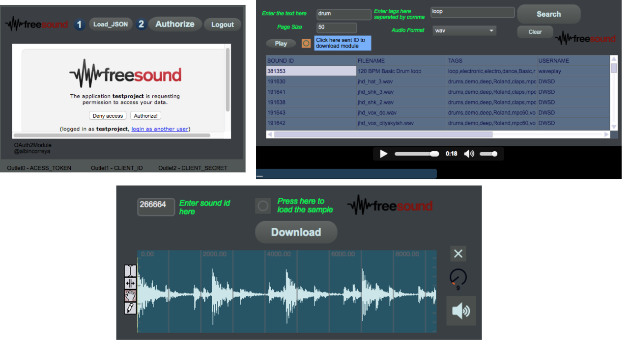 GitHub Albincorreya Freesound Max MSP Modules Experimental Client 