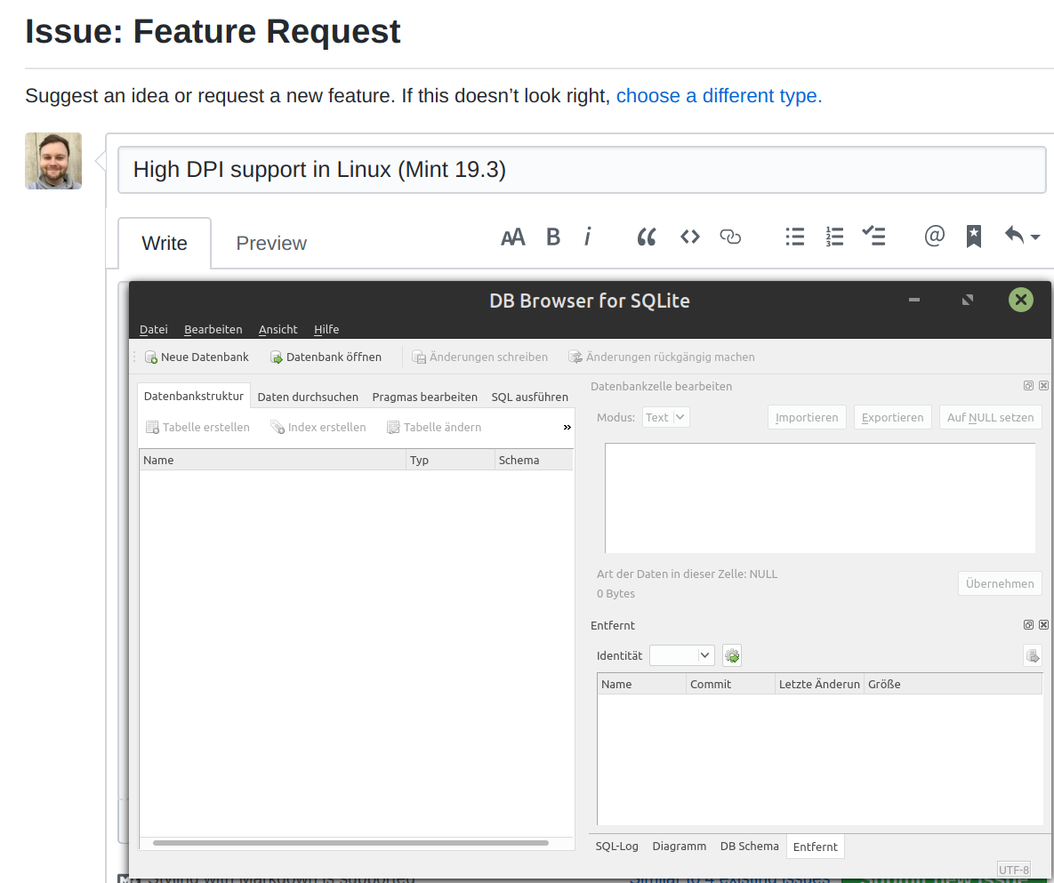 High DPI support in Linux (Mint 19.3) · Issue #2150 · sqlitebrowser ...