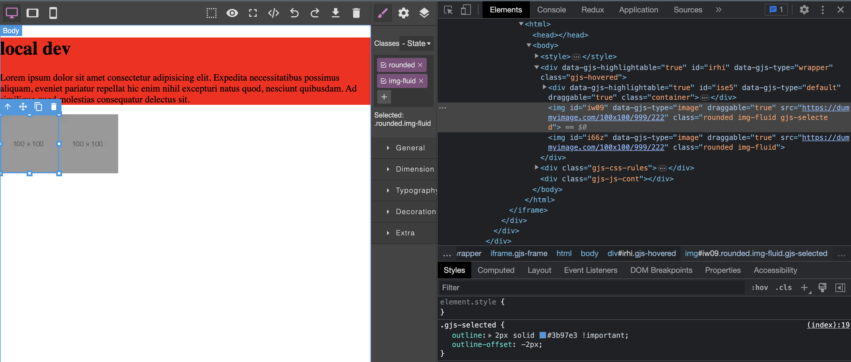Resizable Property, if component contain class, new size is implement