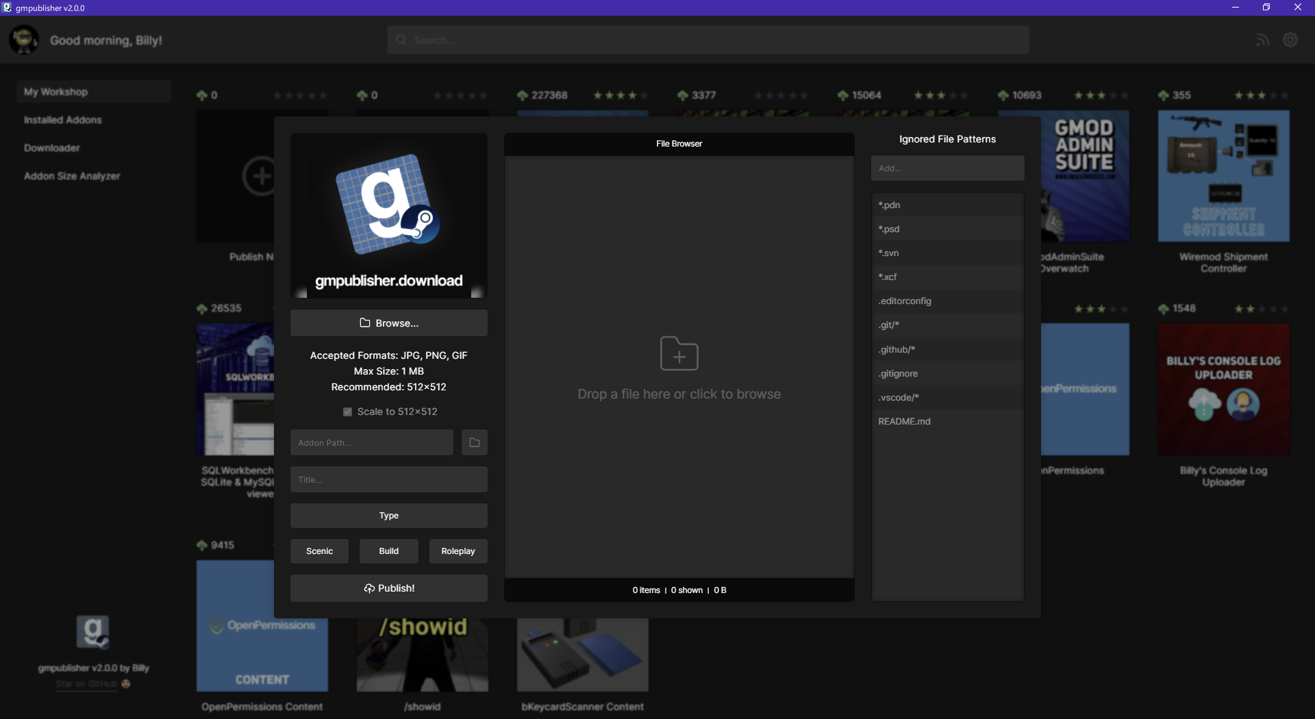 GitHub - Leeous/gmod-addon-tool: A simple and quick Electron app that makes  it easier to update your Garry's Mod addon(s) and create new ones.