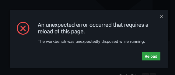 vscode.dev unexpected error, have to reload page · Issue #143166 ...