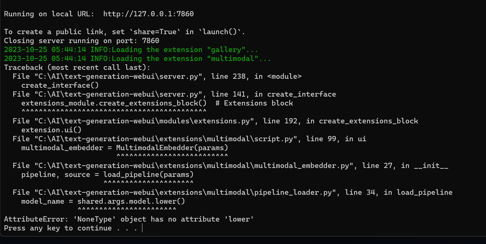 Multimodal LLAVA 13B does not work · Issue #4378 · oobabooga/text ...