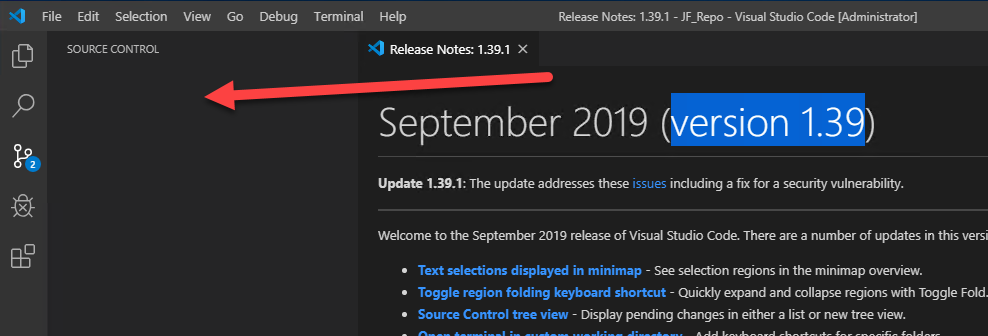 TFVC Source Control List / Tree Not visible After 1.39 Update · Issue ...