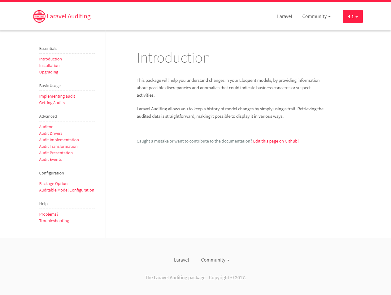 www laravel-auditing com-docs-4 1 laptop with mdpi screen
