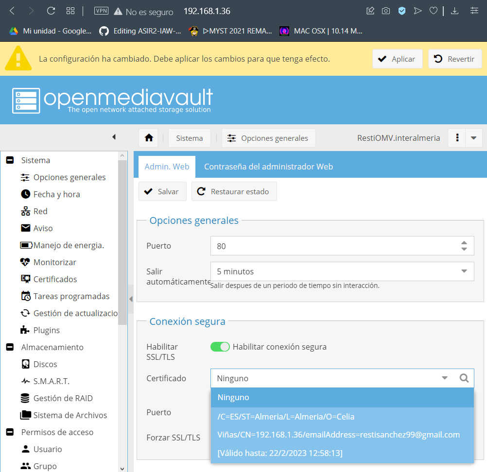 GitHub - RestiSanchez/OpenMediaVault: Configuraciones · GitHub
