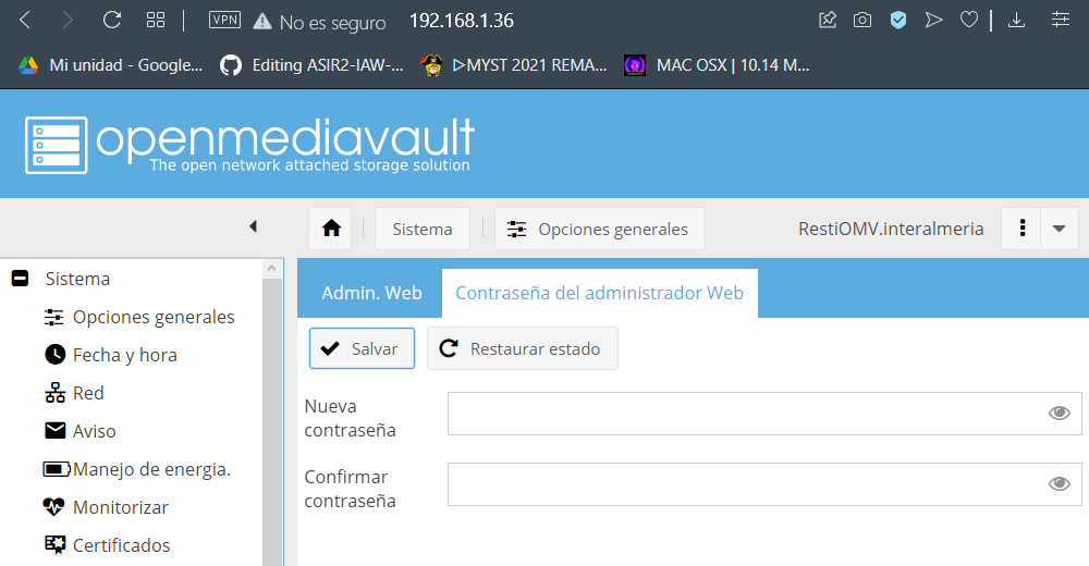 GitHub - RestiSanchez/OpenMediaVault: Configuraciones · GitHub