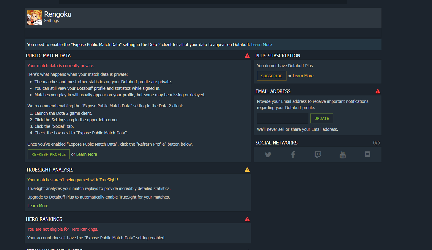 Expose Public Match Data disable still sharing my data (CRITICAL