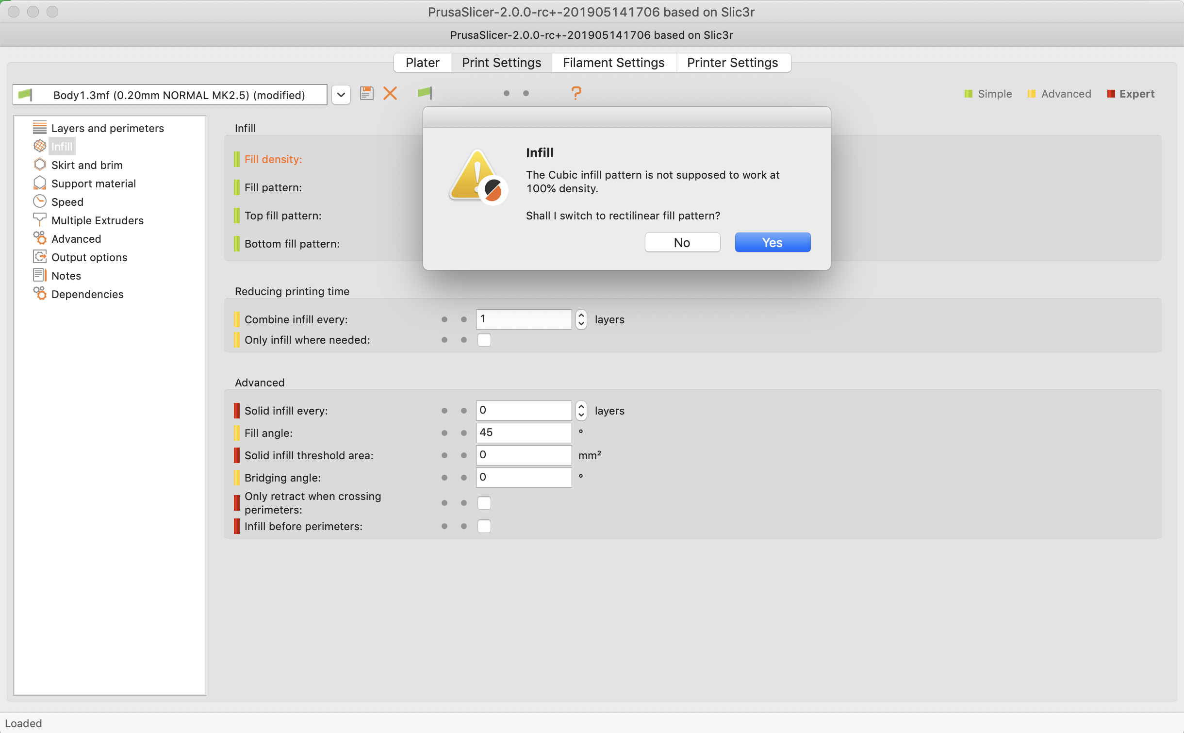 Crash when setting 100% infil · Issue #2279 · prusa3d/PrusaSlicer · GitHub