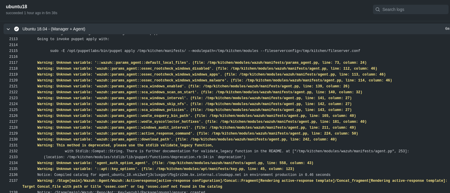 Warnings on fresh install · Issue #312 · wazuh/wazuh-puppet · GitHub