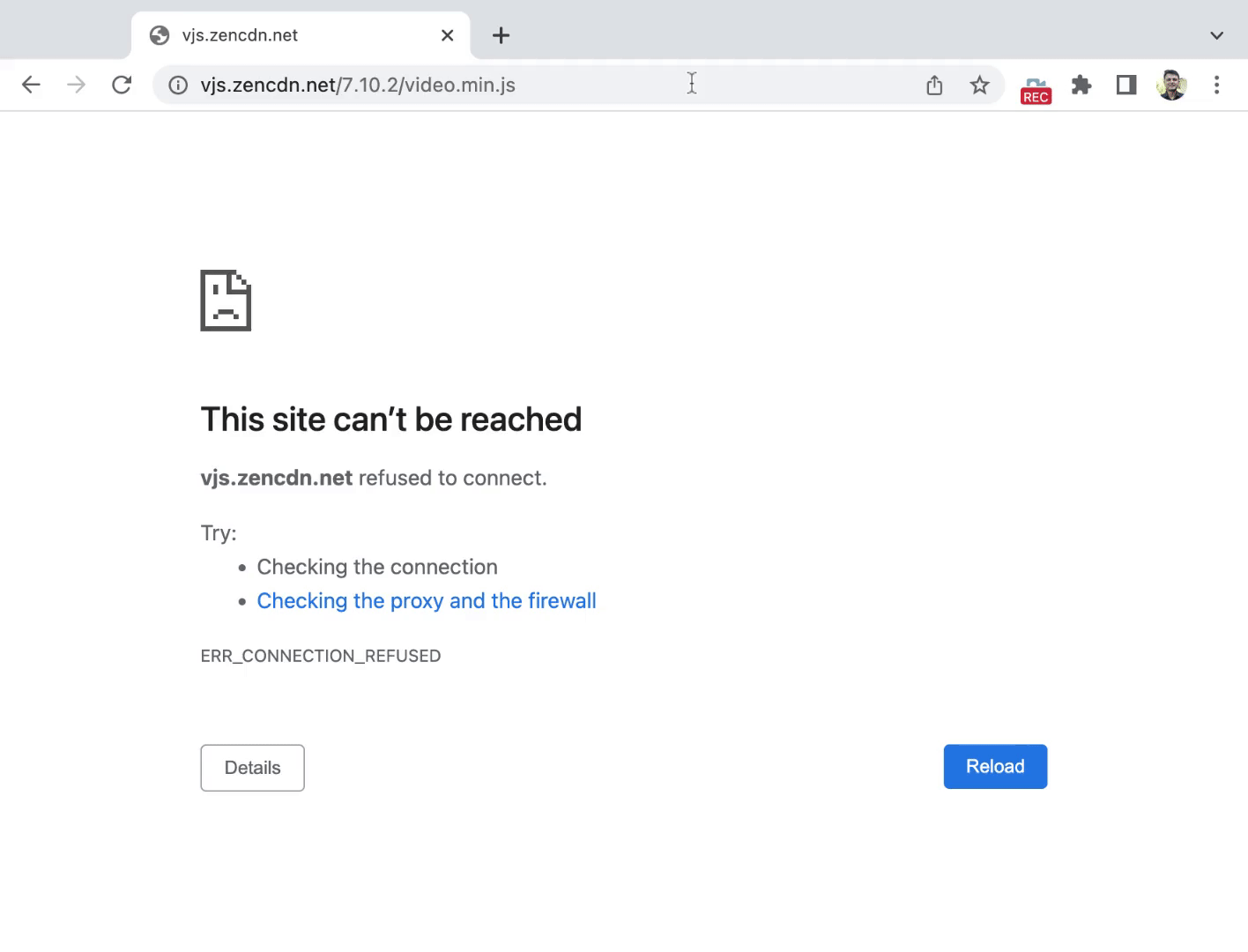 Videojs zencdn links don't work as server is not responding · Issue