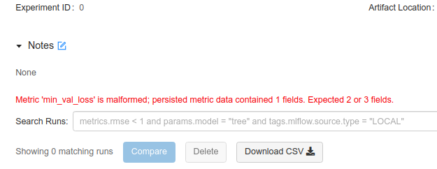 [BUG] Metric 'min_val_loss' is malformed; persisted metric data ...
