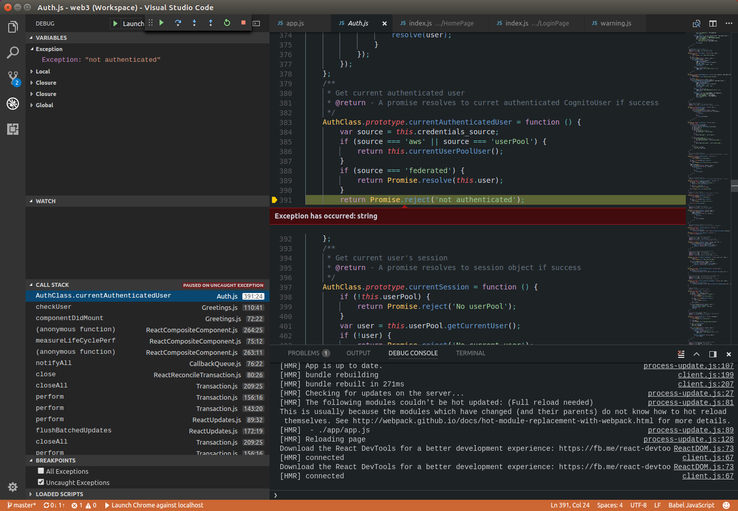 Error returns from promise inside amplify components · Issue #88 · aws ...