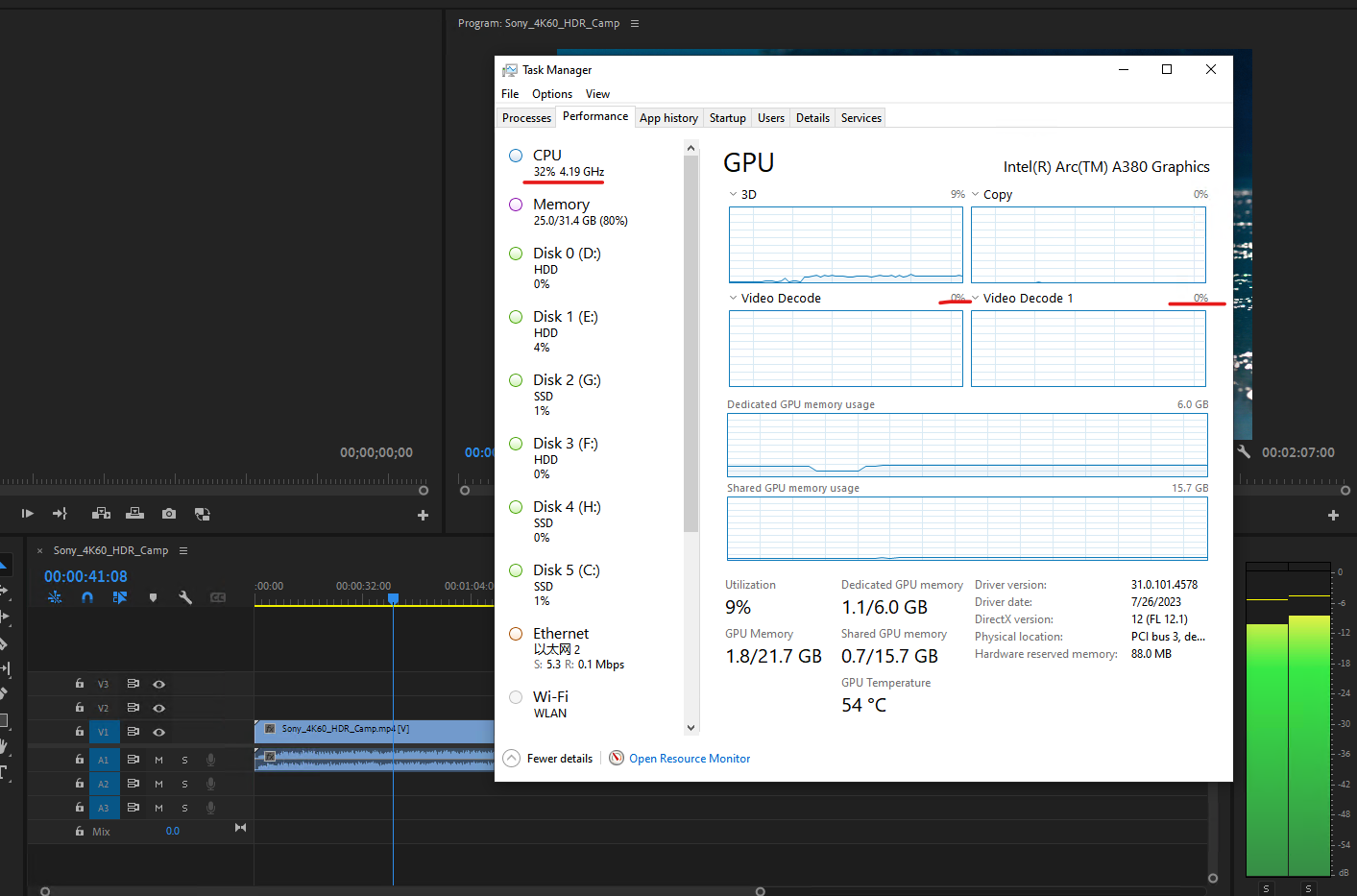 Adobe Premiere Pro 2023 Hardware acceleration not working at all