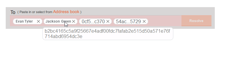 monero multi-address ui