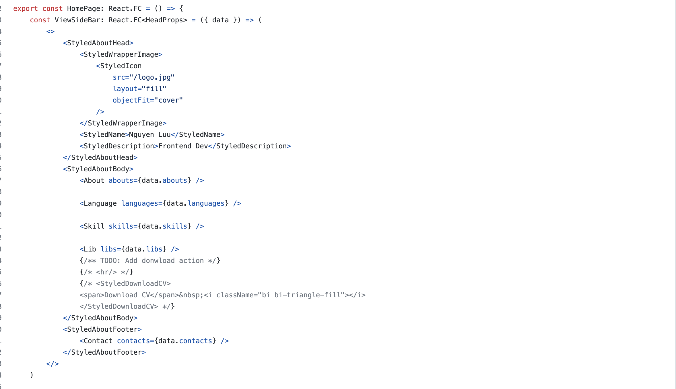 Review Code · Issue #4 · LuuTheNguyen/My-CV · GitHub