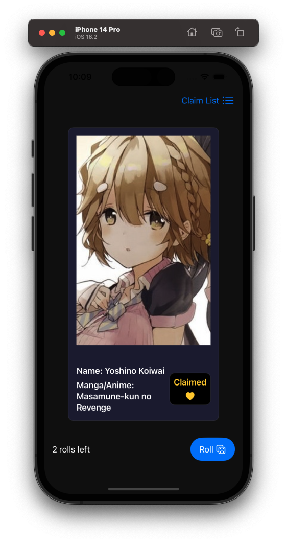 GitHub - KaiLee97/CharacterCollector: Character Collection iOS app ...