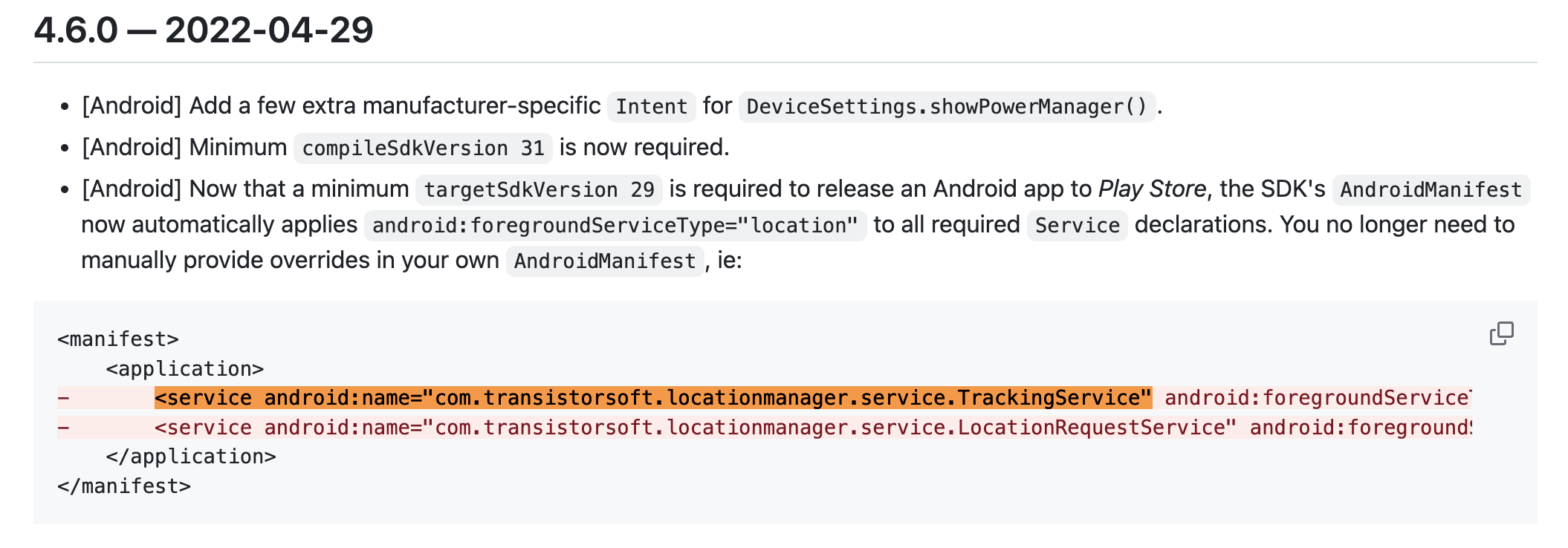 Manifest merger failed · Issue 1804 · transistorsoft/reactnativebackgroundgeolocation · GitHub