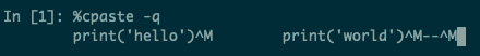 [vim-slime + tmux + vim + ipython] Issue when copy multiple lines ...