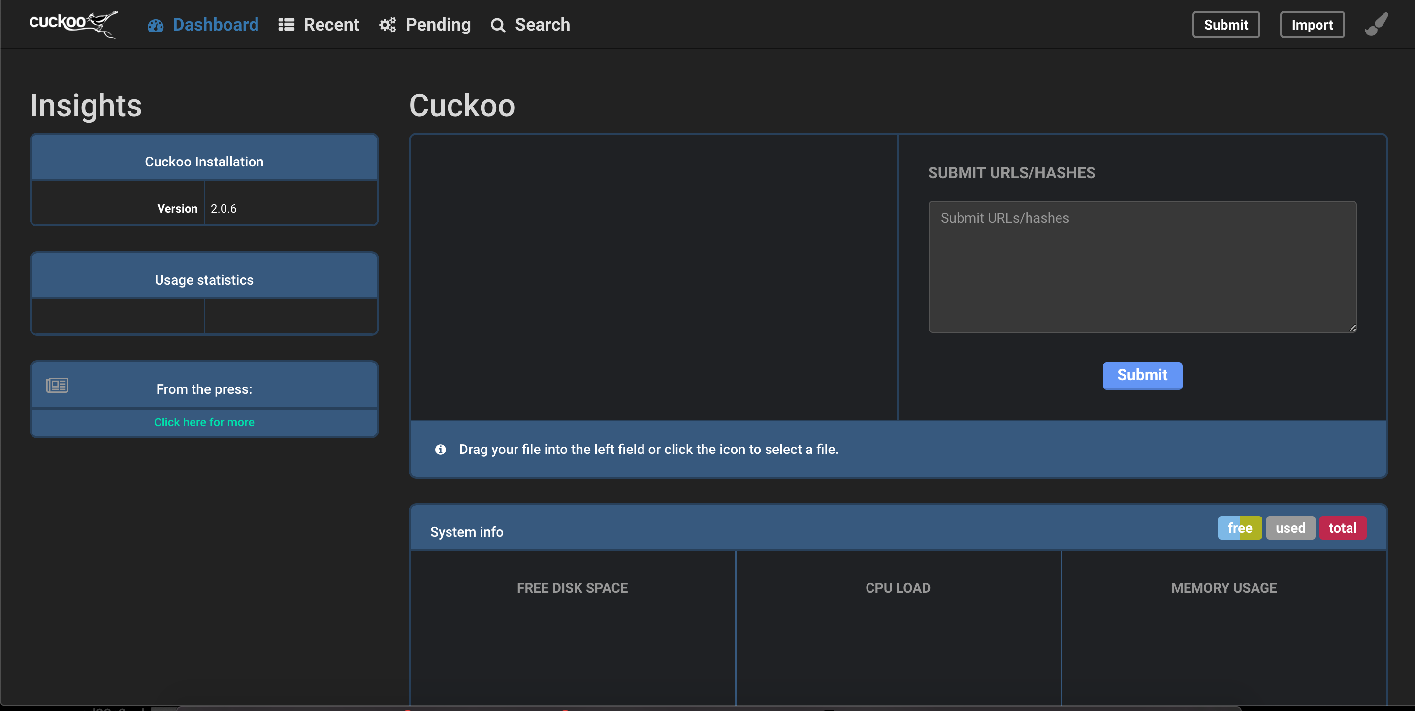 Web Ui Does Not Function Properly Issue 2688 Cuckoosandbox Cuckoo Github
