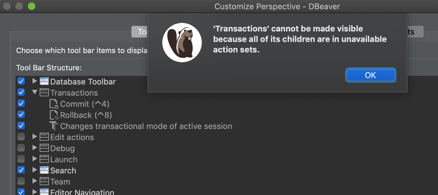 Unable to Disable Toolbar Item · Issue #6471 · dbeaver/dbeaver · GitHub