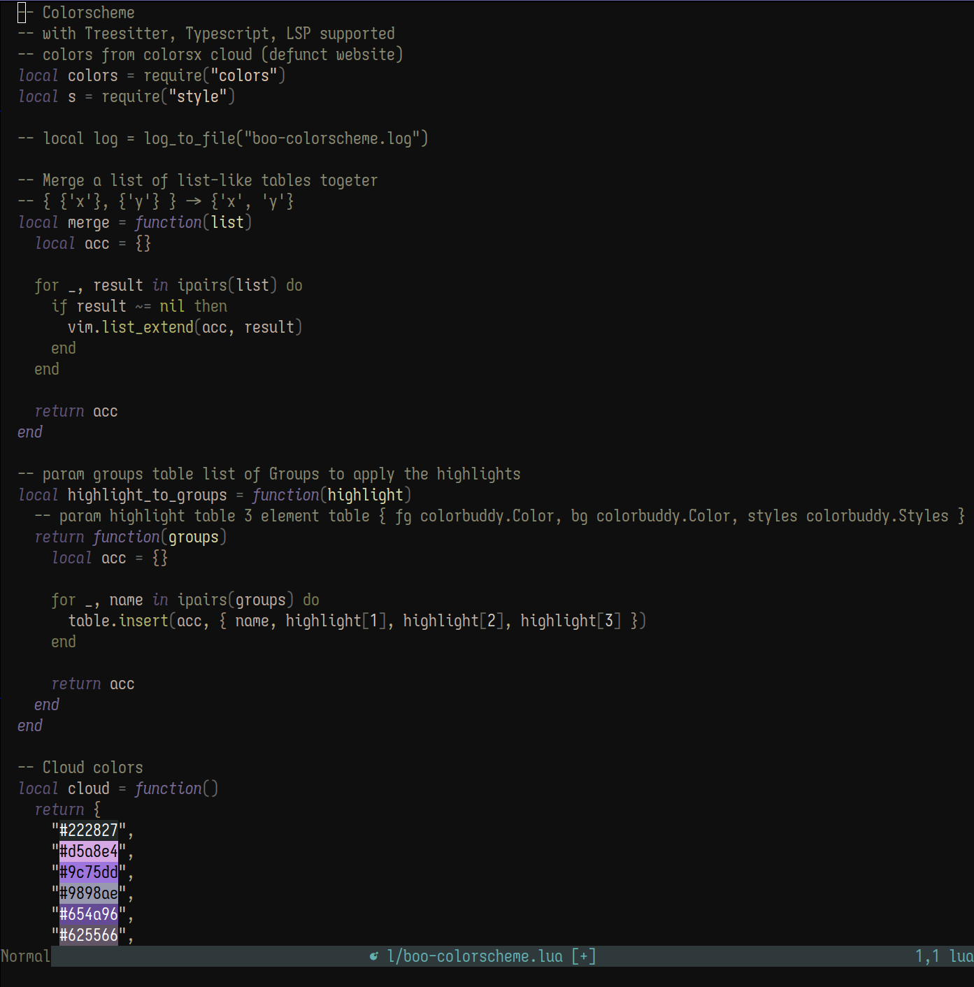 Screenshot of the source code showing radioactive waste