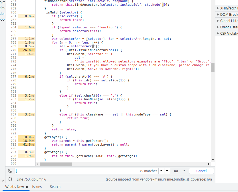 Consider removing regex from _isMatch method · Issue 1197 · konvajs