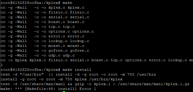 Make install error 1 · Issue #37 · stripydog/kplex · GitHub