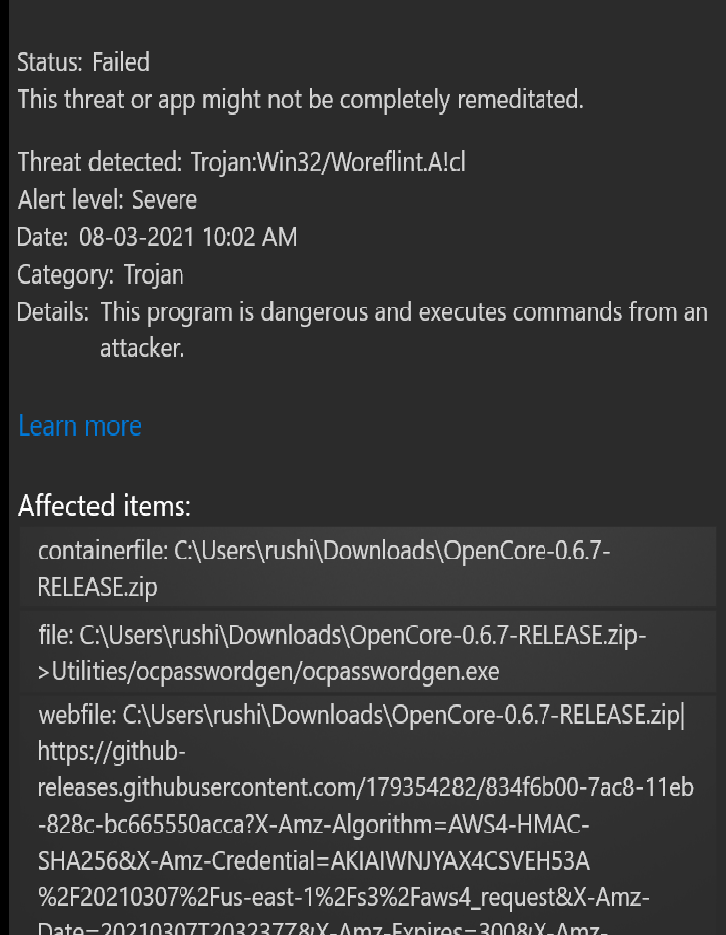 trojan on 0.6.7 · Issue #1550 · acidanthera/bugtracker · GitHub