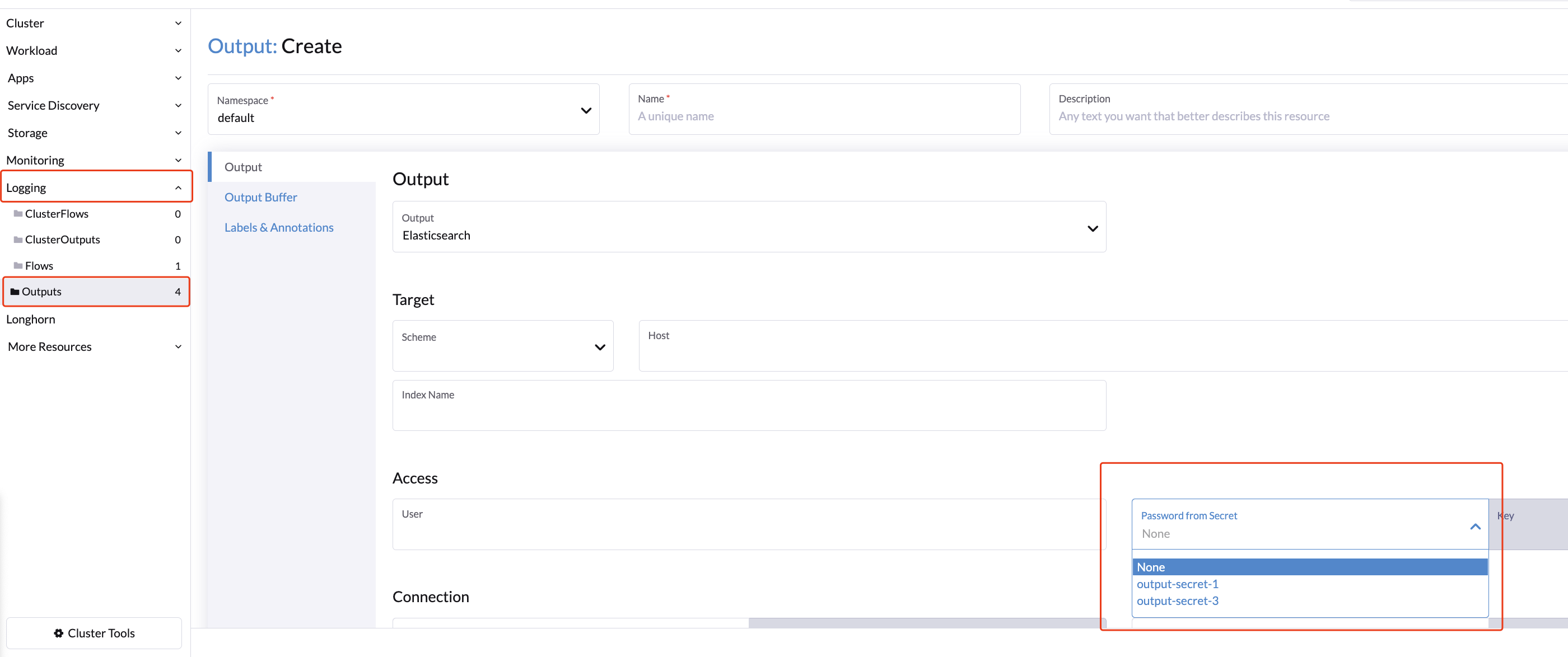 [BUG] Cannot use the secret for all outputs · Issue 3184 · harvester