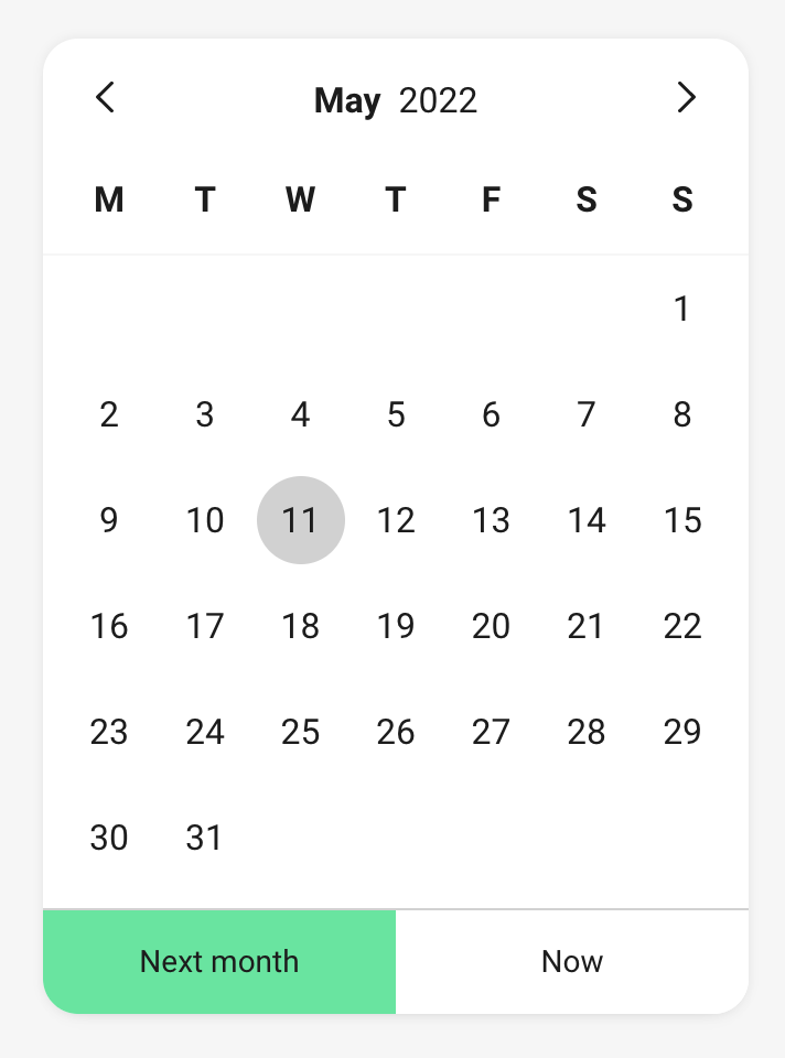[BUG] Calendar Buttons should be rounded · Issue #2248 · kirbydesign ...
