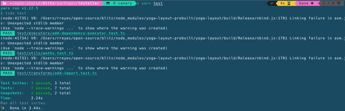 Warning when running tests in `package/installer` · Issue #550 · blitz ...