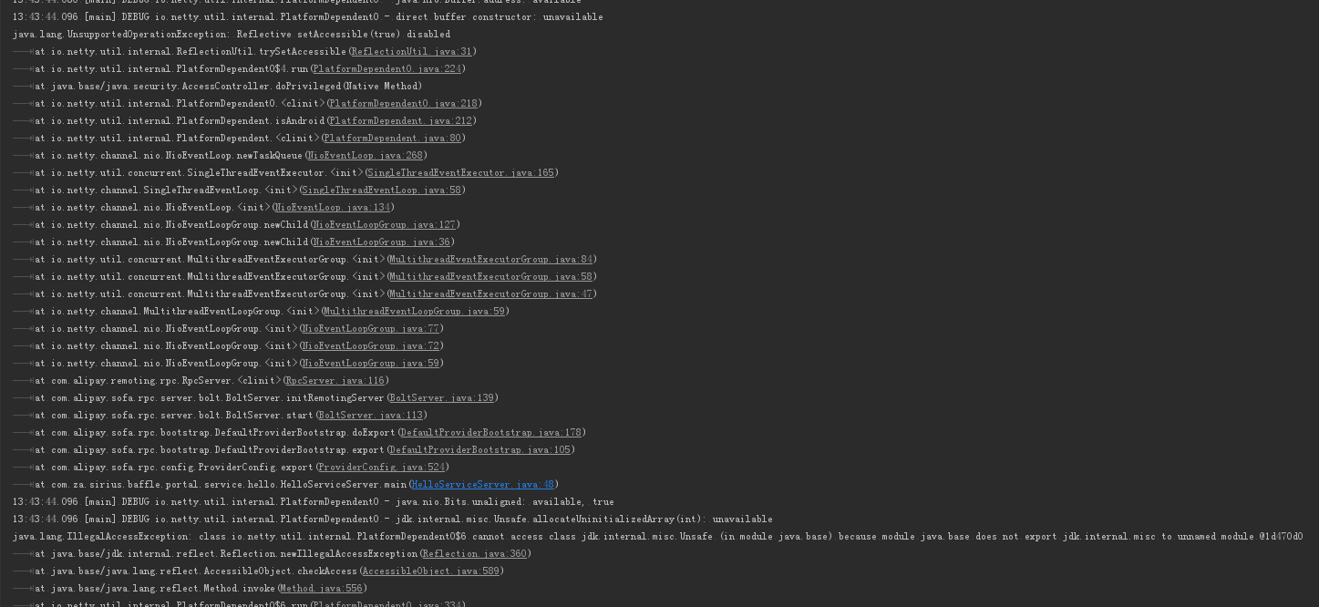 JDK10 运行ZK注册中心实例netty出现异常 · Issue #447 · sofastack/sofa-rpc
