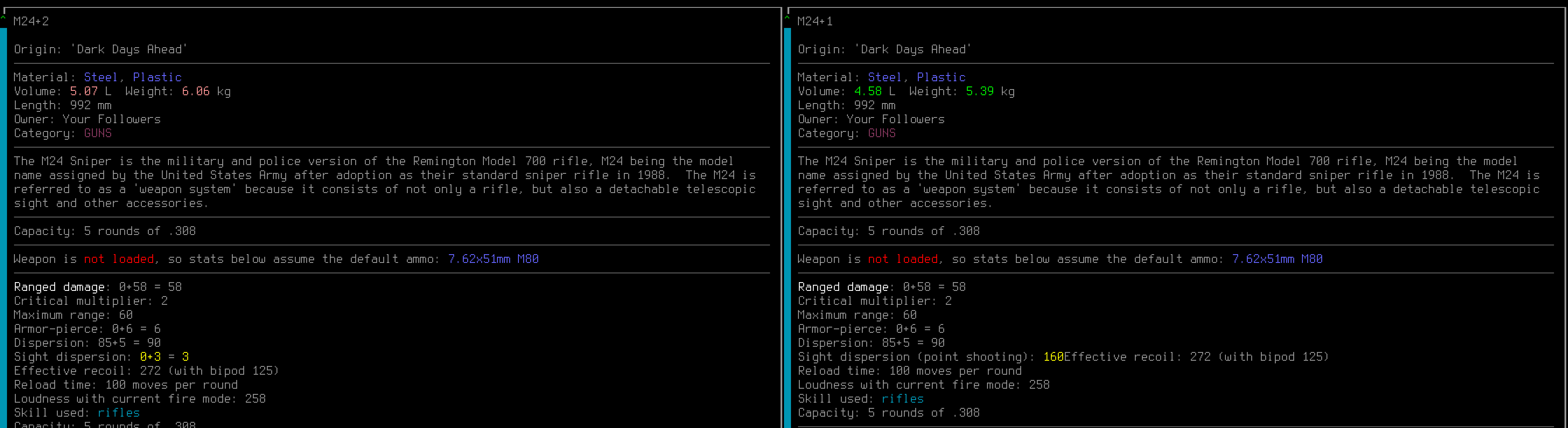 Text overlap in weapon comparision · Issue #64651 · CleverRaven ...