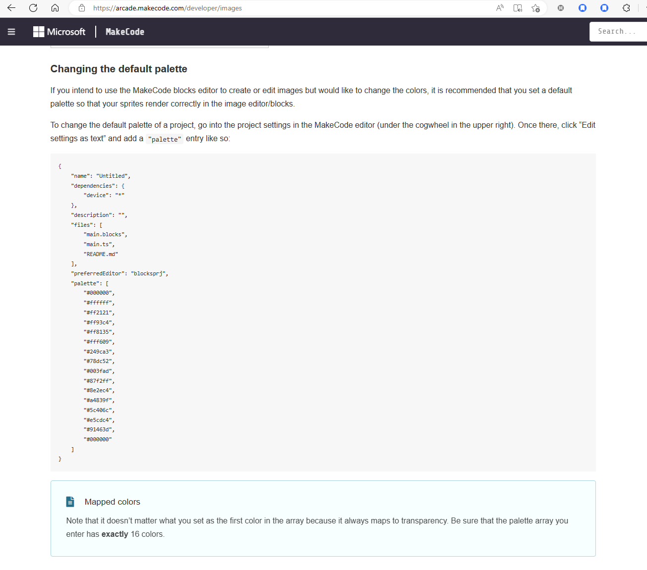 Update 'changing the default palette' section in images.md · Issue ...