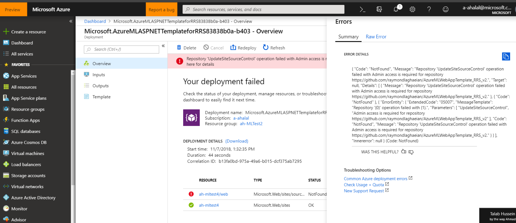Tamplates provided are broken · Issue #17965 · MicrosoftDocs/azure-docs ...