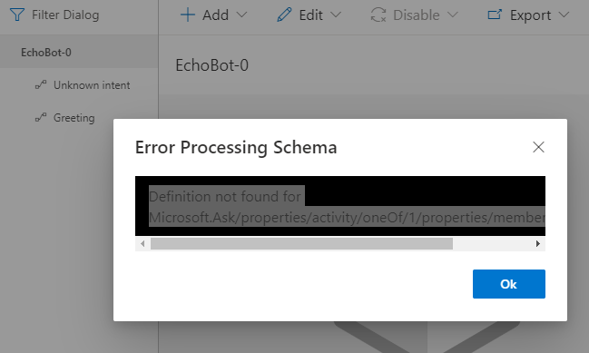 Unable to add Bot custom action · Issue #4268 · microsoft/BotFramework ...
