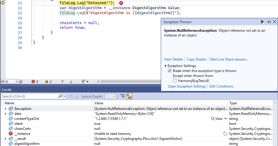 CmsSigner.Sign() Prefix not injecting __instance correctly on Linux ...