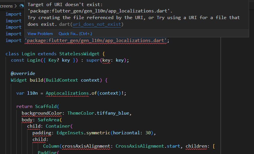 AppLocalizations Missing Reference Internationalization Issue 