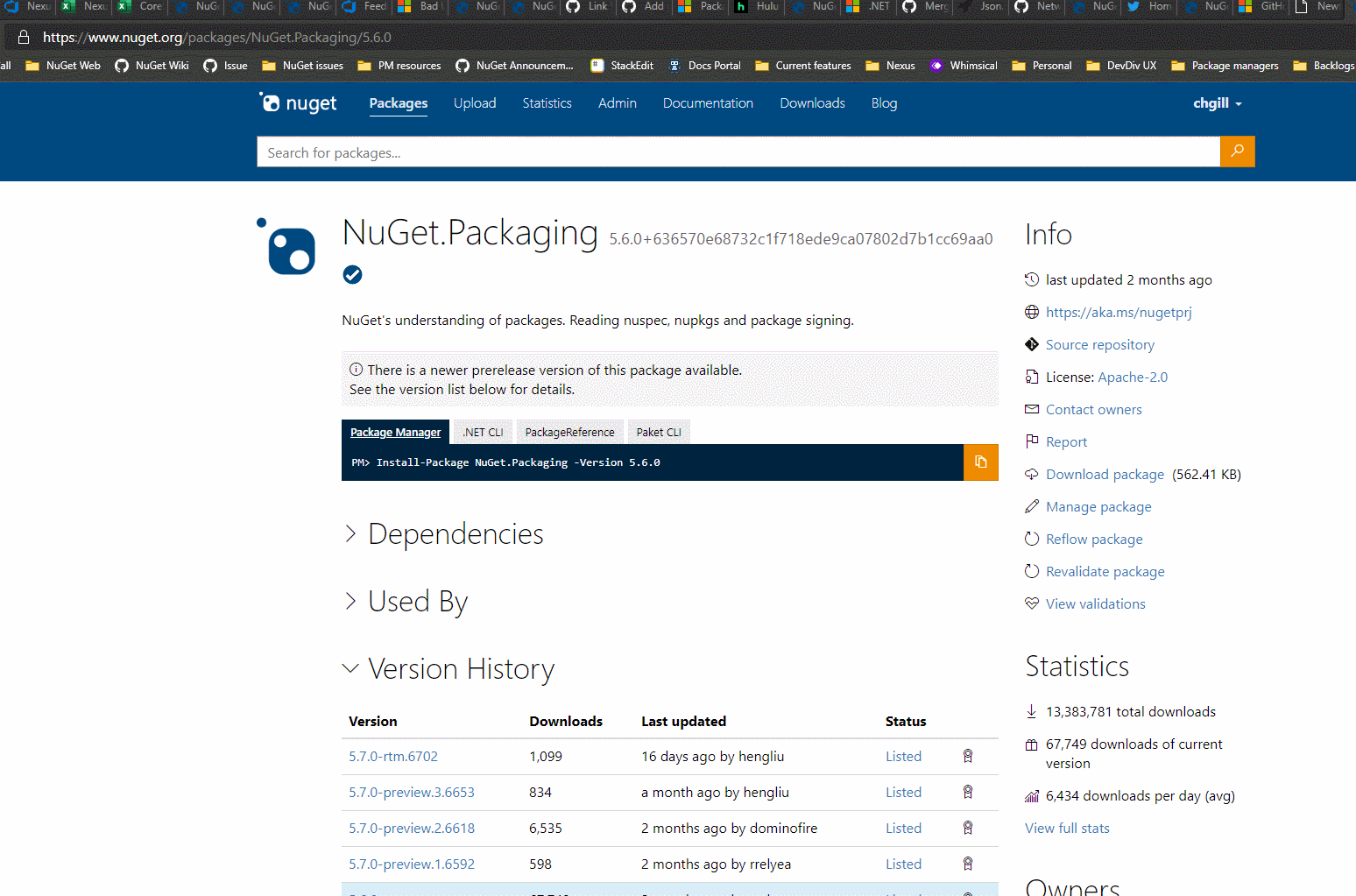 Link back from Report page doesn't work with package versions with build metadata