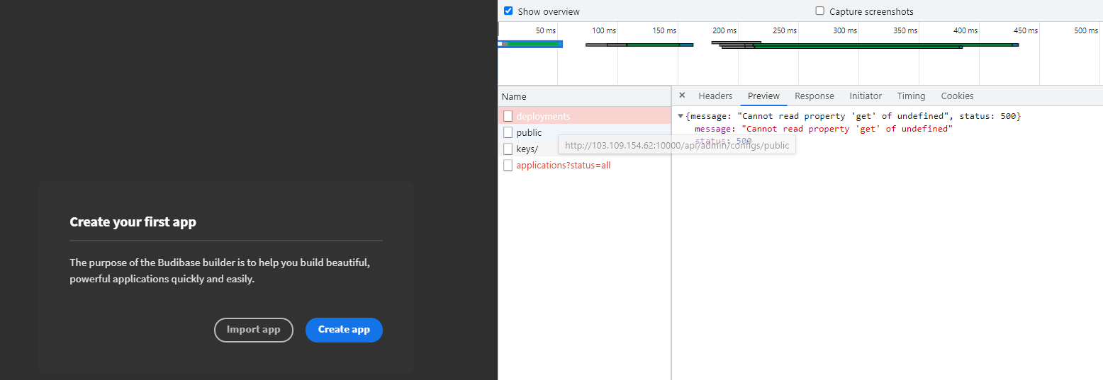I can't create app in budibase, the list is not showing · Budibase ...