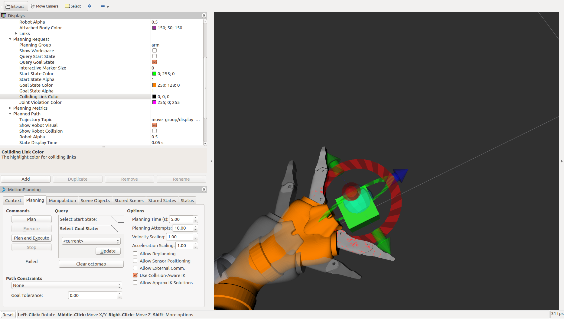 Weird invalid goal state · Issue #1344 · moveit/moveit · GitHub